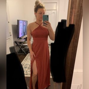 Azazie Emmie Terracotta Bridesmaid Dress